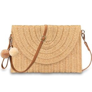 Rattan crossbody / clutch purse